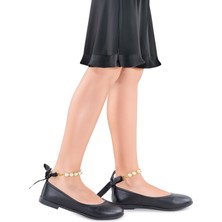 Kiko Kids  Blanch Cilt İncili Lastikli Kız Bebek Babet Ayakkabı