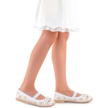 Kiko Kids Cilt Lastikli Kız Bebek Babet Ayakkabı Arç 07 Beyaz