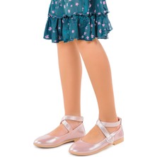Kiko Kids Vakko Cırtlı Kız Bebek Babet Ayakkabı Arç 04 Pudra