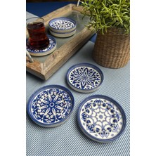 Tabak Evi Mozaik Blue Sefa 6 Lı Çay Tabağı 10CM