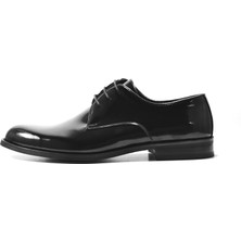 Onlo Ayakkabı 082 Deri Siyah Rugan Klasik Erkek Ayakkabı