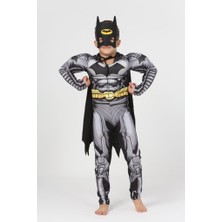 Neat Kids Batman Parti Doğum Günü Özel Gün Kaslı Pelerinli Maskeli Kostüm