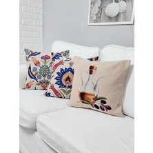 Körfez Kırlent Goblen Dokuma Kırlent Kılıfı 3'lü Karışık Kombin Set