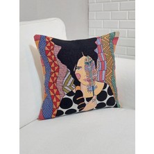 Körfez Kırlent Goblen Dokuma Kırlent Kılıfı 43X43CM