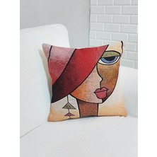 Körfez Kırlent Goblen Dokuma Kırlent Kılıfı 43X43CM