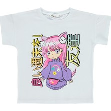 Civil Girls Kız Çocuk Tişört 2-5 Yaş Beyaz