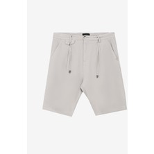 Fabrika Comfort Gri Erkek Bağlamalı Regular Fit Bermuda Şort FC4SM-SHT 0895