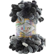 Alize Puffy Color ( 5 Adet x 100 Gr.) El Örgü Ipi 6532