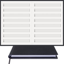 BİDEFTER Gitar Nota Defteri (Tab Anahtarlı, Sağ Sol Kesik Çizgili) - Planner El Dikişi (A/5)