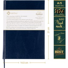 BİDEFTER Piyano Nota Defteri (Sol Sol Fa Anahtarlı) - Planner El Dikişi, Özel Tasarım (A/5)