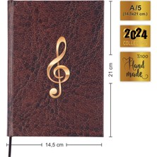 BİDEFTER Gitar Nota Defteri (Tab Anahtarlı, Sağ Kesik Çizgili) - Planner El Dikişi (A/5)