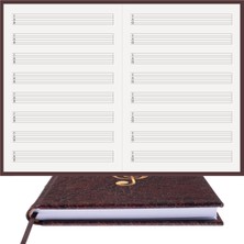 BİDEFTER Gitar Nota Defteri (Tab Anahtarlı, Sağ Kesik Çizgili) - Planner El Dikişi (A/5)