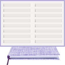 BİDEFTER Gitar Nota Defteri (Tab Anahtarlı, Sağ Kesik Çizgili) - Planner El Dikişi (A/5)