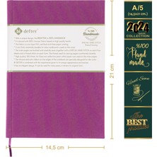 BİDEFTER Müzik Nota Defteri (Sol Anahtarlı) - Yıllık Planner  El Dikişi (A/5)