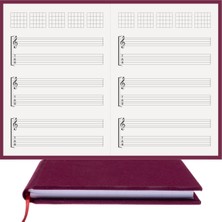 BİDEFTER Gitar Nota Defteri (Sol ve Tab Anahtarlı Akortlu) - Planner  El Dikişi (A/5)
