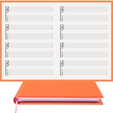 BİDEFTER Gitar Nota Defteri (Sol ve Tab Anahtarlı) - Planner  El Dikişi, Özel Tasarım (A/5)