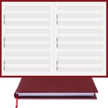 BİDEFTER Piyano Nota Defteri (Anahtarsız Üçlü Sistem Tırnaklı) - Planner  El Dikişi (A/5)