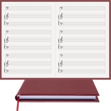 BİDEFTER Piyano Nota Defteri (Fa Sol Fa Anahtarlı Tırnaklı) - Planner  El Dikişi (A/5)