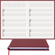 BİDEFTER Gitar Nota Defteri (Sol ve Tab Anahtarlı Akortlu) - Planner  El Dikişi (A/5)