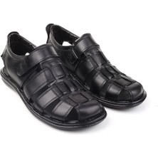 Castle Black 8520 Ortopedik Deri Erkek Sandalet Ayakkabı
