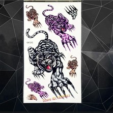 Gigi Giyim Kaplan Desenli Yapıştırma Sticker Geçici Dövme