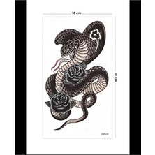 Gigi Giyim  Kobra Desenli Yapıştırma Sticker Geçici Dövme