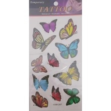 Gigi Giyim Kelebek Desenli Renkli Minimal Geçici Dövme