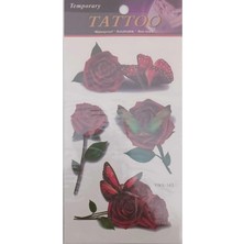 Gigi Giyim Gül Desenli Renkli Geçici Dövme