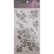 Gigi Giyim Çiçek Desenli Yapıştırma Sticker Geçici Dövme