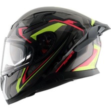 Axor Apex Road Trıp - Neon Yellow Pınk Gloss - Nyp - Motosiklet Kask