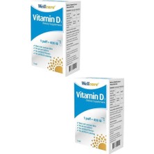 Wellcare Vitamin D3 400 IU 5 ml x 2 Adet