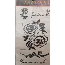 Gigi Giyim Gül ve Çiçek Geçici Dövme