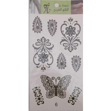 Gigi Giyim Kelebek ve Çiçek Desenli Geçici Dövme