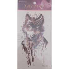 Gigi Giyim Kurt Desenli Renkli Yapıştırma Sticker Geçici Dövme