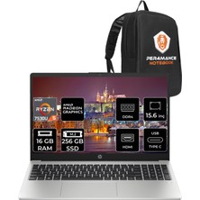 Hp 255 G10 Amd Ryzen 5 7530U 16GB 256GB SSD 15.6'' Fhd Fdos Taşınabilir Bilgisayar 8A547EA & Per4 Çanta 8A547EAP311