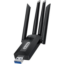 Go-Des 4 Antenli Kablosuz Internet Sağlayıcı USB Wifi Wireless Adaptör Go Des GD-BT318 Çift Bantlı 1200M