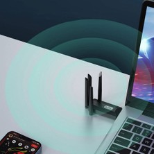 Go-Des 4 Antenli Kablosuz Internet Sağlayıcı USB Wifi Wireless Adaptör Go Des GD-BT318 Çift Bantlı 1200M