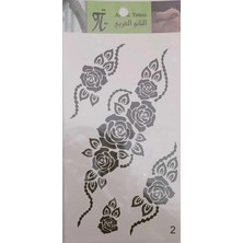 Gigi Giyim Gül Desenli Yapıştırma Sticker Geçici Dövme