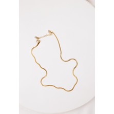 Sacha Italyan Zincir Gold Çelik Kolye