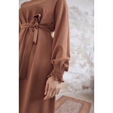 Vavinor Vera Kuşaklı Elbise - Camel