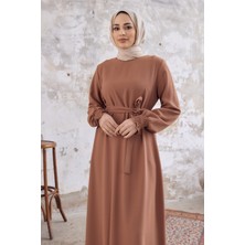 Vavinor Vera Kuşaklı Elbise - Camel