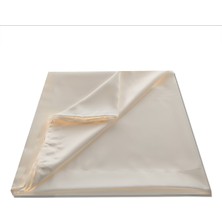 Evdepo Home Taç Lüx Atlas Saten Krem Güneşlik Perde - 100 x 300 cm
