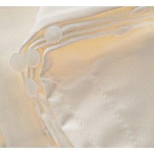 Evdepo Home Taç Lüx Atlas Saten Krem Güneşlik Perde - 100 x 300 cm