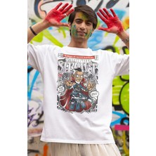 Fuddy Moda Minyatür Doctor Strange Baskılı Tişört, Erkek-Kadın Marvel Baskılı T-Shirt