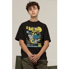 Fuddy Moda Dc Comics Batman ve Robin Baskılı Tişört, Erkek-Kadın Dc Comics Film Temalı T-Shirt