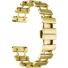 Mobicas Huawei Watch Gt 2e Için Ray Tasarımlı Metal Kordon-96 Gold