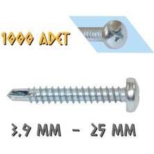 Yağmur Vida Ysb Matkap Uçlu Akıllı Vida 3.9X25 Mm. - 1000 Adet