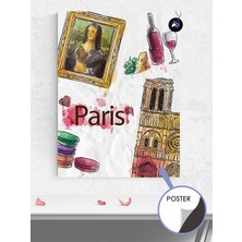 Postermanya Fransa Paris Esintileri Poster - Afiş - Dekoratif Duvar Posteri