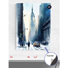 Postermanya Amerika Newyork Caddesi Poster - Afiş - Dekoratif Duvar Posteri