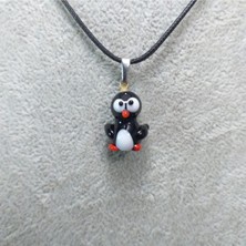 Hanecambaz Murano Cam Penguen Kolye